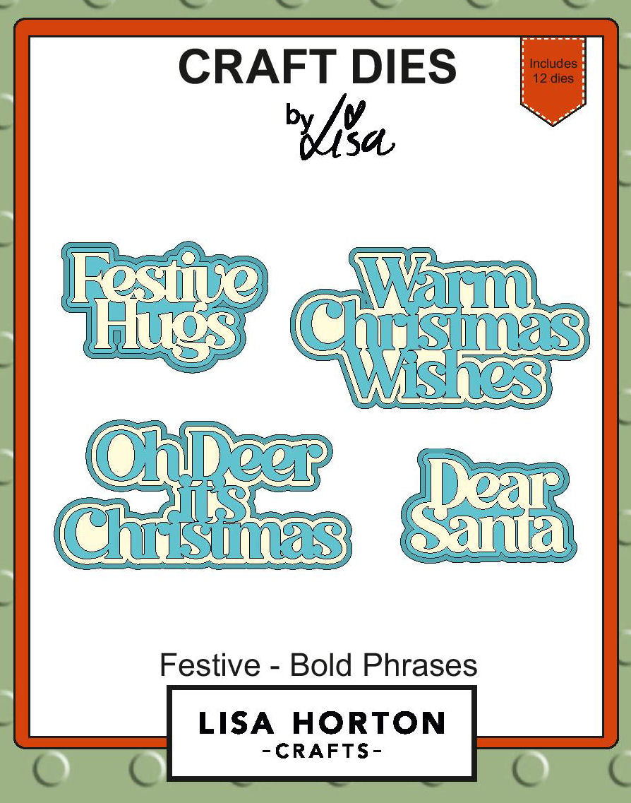 Lisa Horton Die Set - Festive Bold Phrases