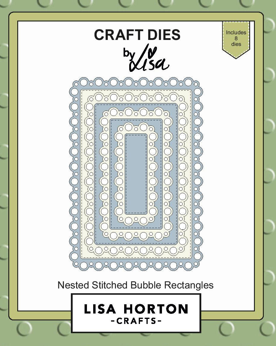 Lisa Horton Crafts Die Set - Nested Stitched Bubble Rectangles