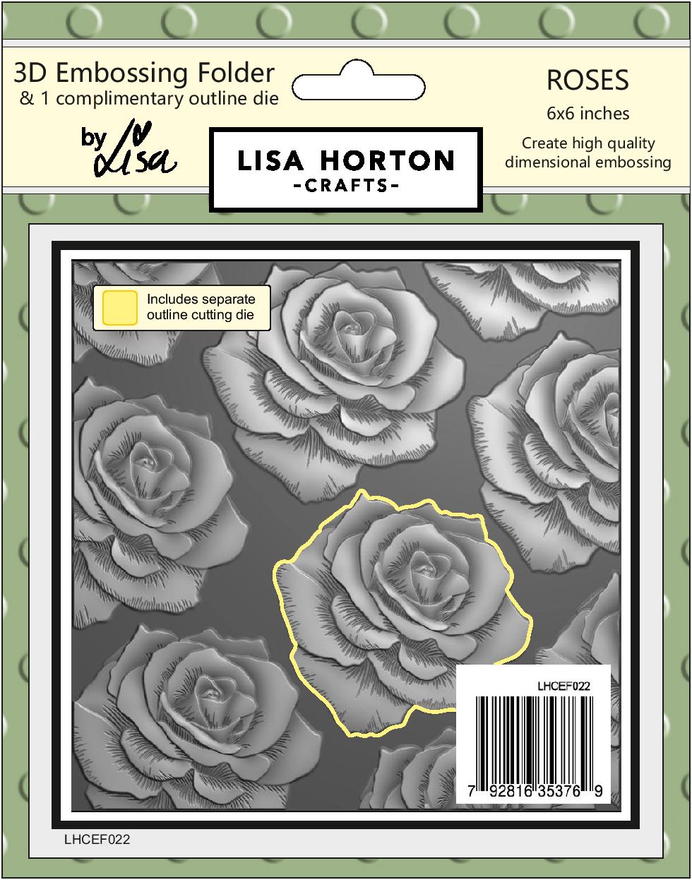 Roses 6x6 3D Embossing Folder With Cutting Die