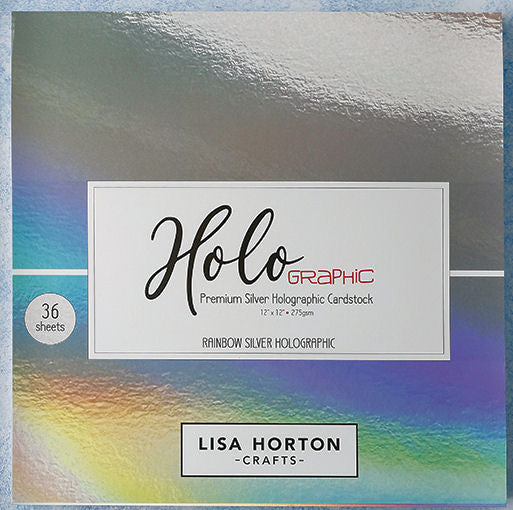 Rainbow Silver Holographic 12 X 12 Cardstock