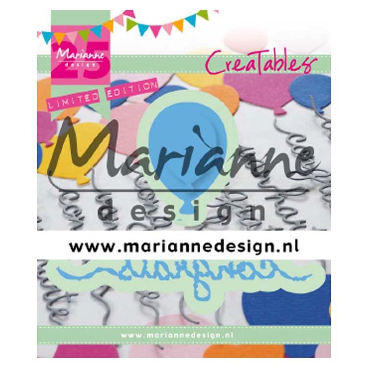 Marianne Design Creatables Congrats & Balloon - 25th Anniversary