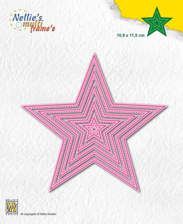 Pin It Nellie's Choice Nested Die Duo - Tree and Star - 10 Dies Total