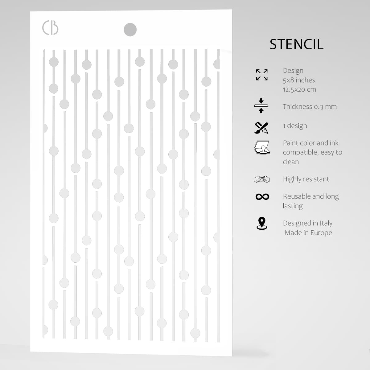Texture Stencil 5"x8" Bead Curtain