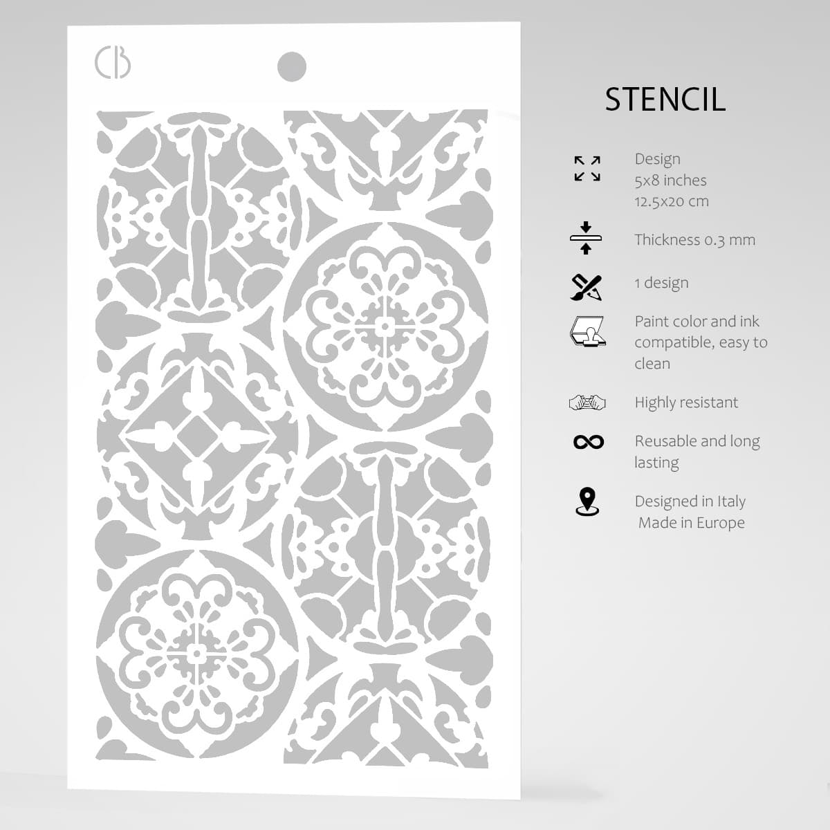 Ciao Bella Texture Stencil 5x8 Talaveras