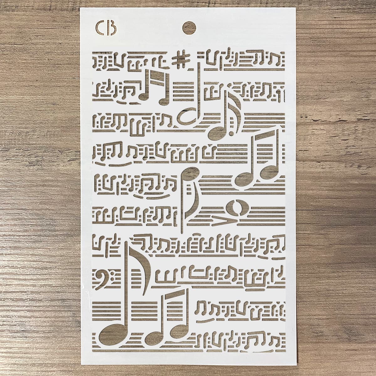 Ciao Bella Texture Stencil 5x8 Musical Score