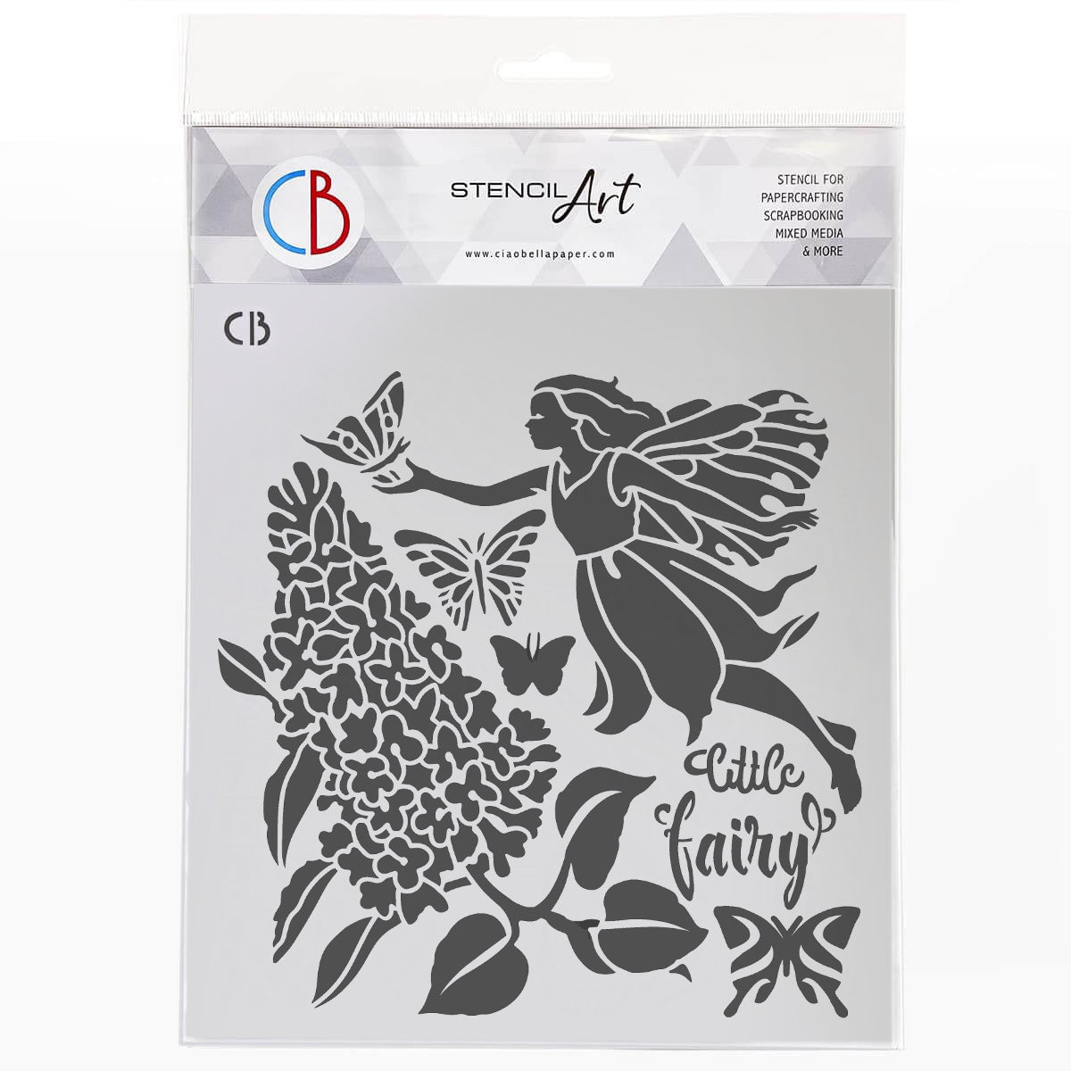 Ciao Bella Texture Stencil 8"x8" Fairy Spring