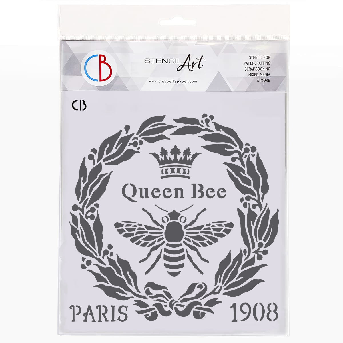 Ciao Bella Texture Stencil 8"x8" Queen Bee