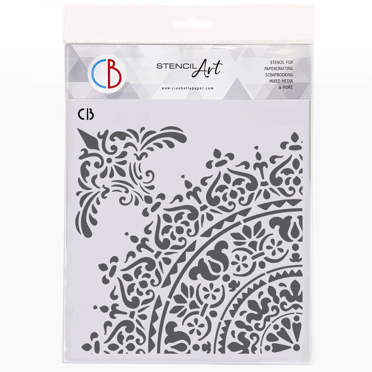 Ciao Bella Texture Stencil 8"x8" Damask Details