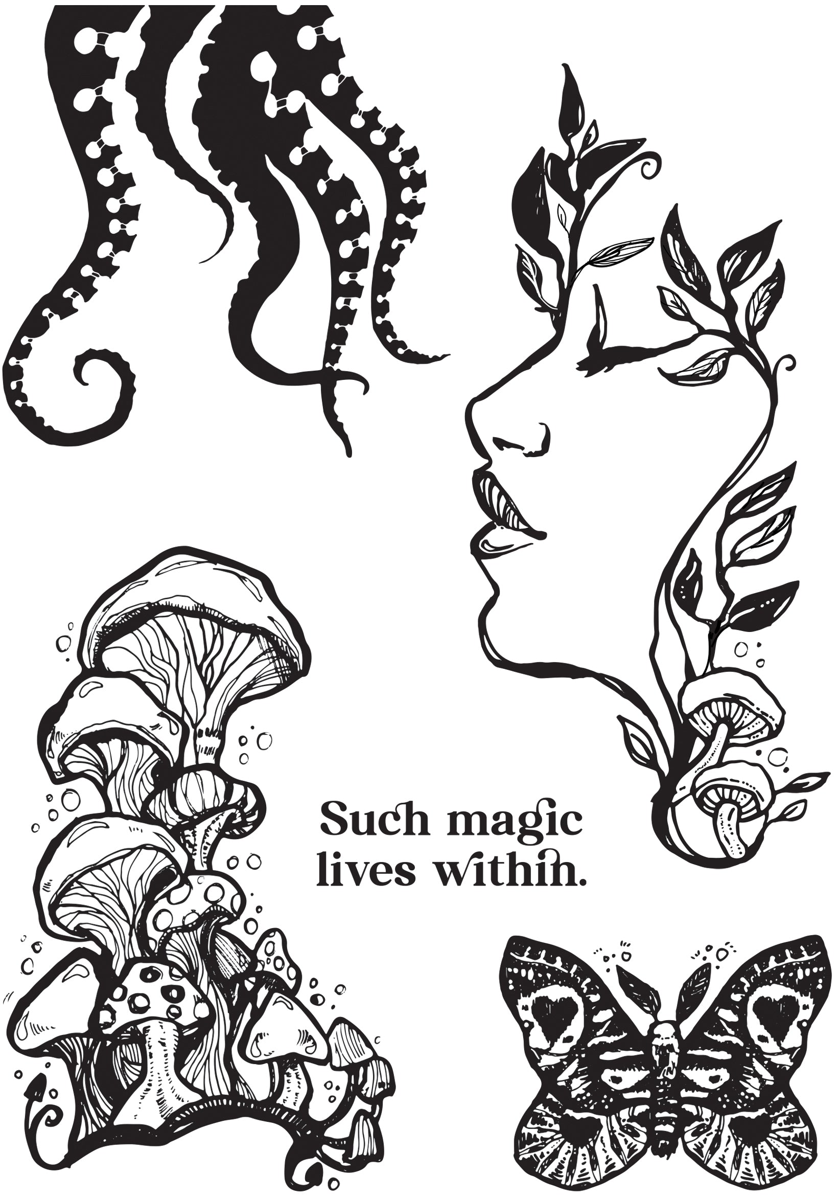 Creative Expressions Jane Davenport Magic Within 6 in x 8 in Clear Stamp Set