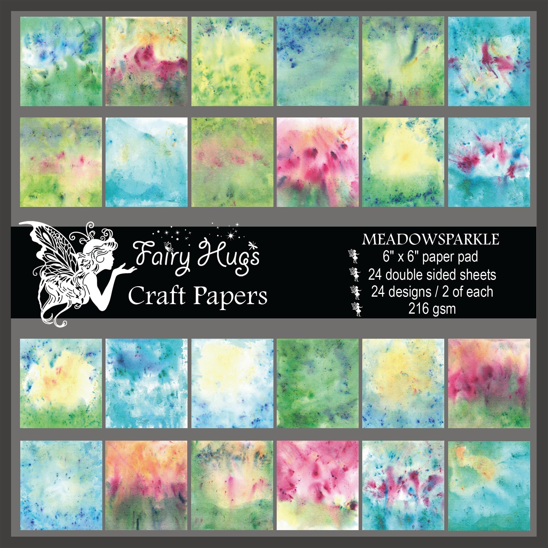 Fairy Hugs - 6" x 6" Paper Pad - Meadowsparkle