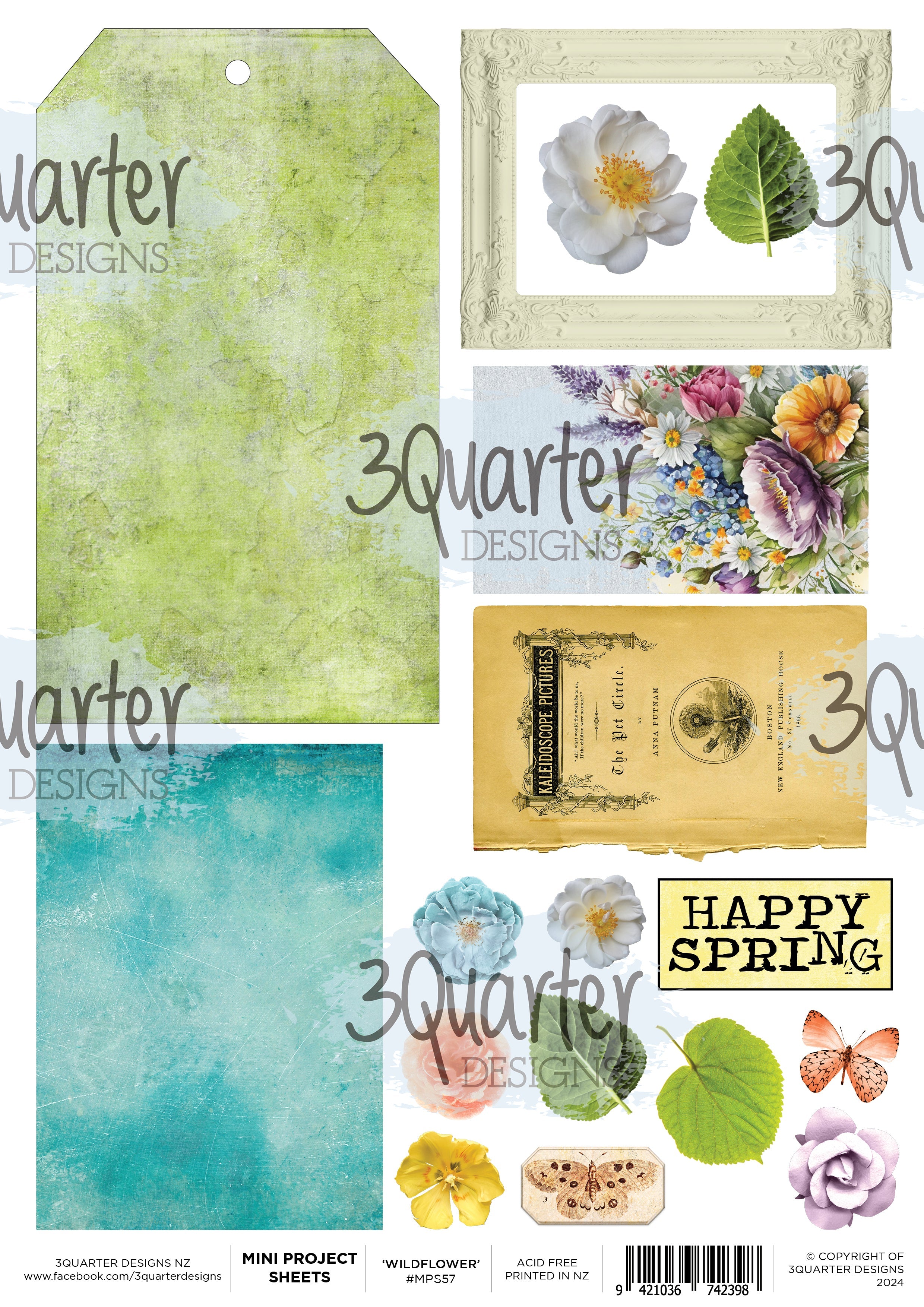 3Quarter Designs Heavenly Wildflowers - Mini Project Sheet