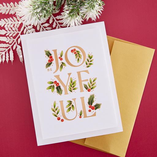 Joyful Glimmer Hot Foil Plate from the De-Light-Ful Christmas Collection by Yana Smakula