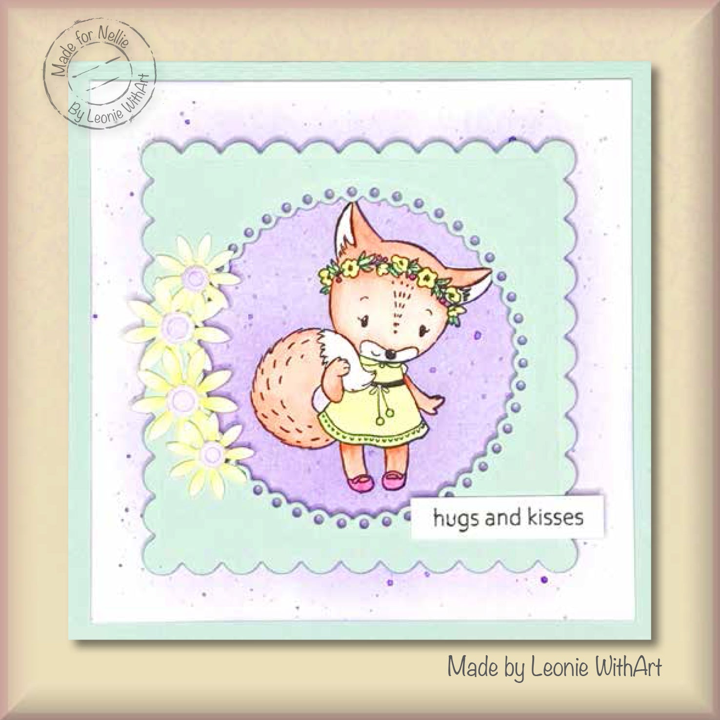 Nellie's Choice Clear Stamp Christmas Cuties Foxy Christmas Lady