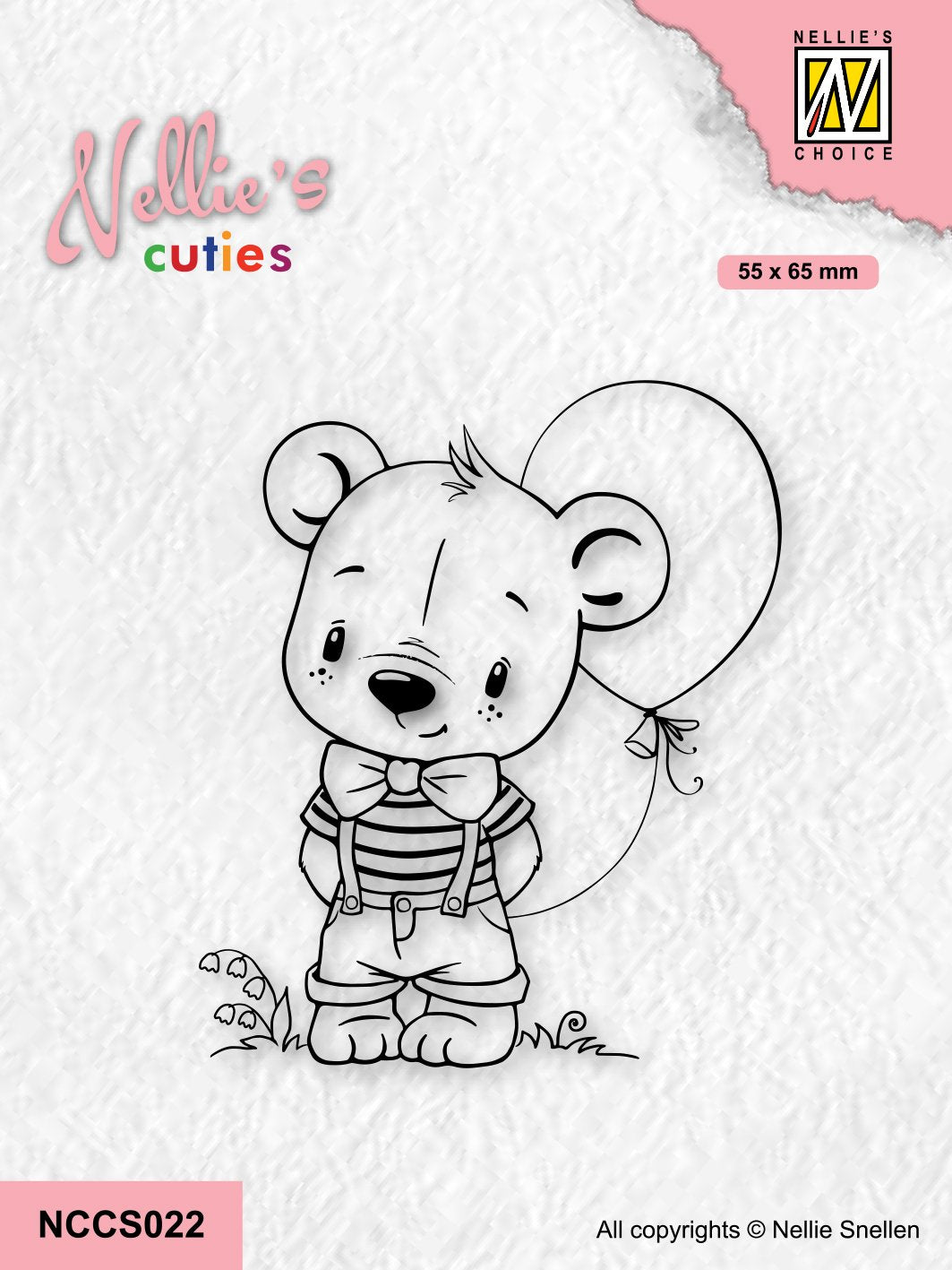 Nellie's Choice Clear Stamp Nellie's Cuties - Boy With Balloon