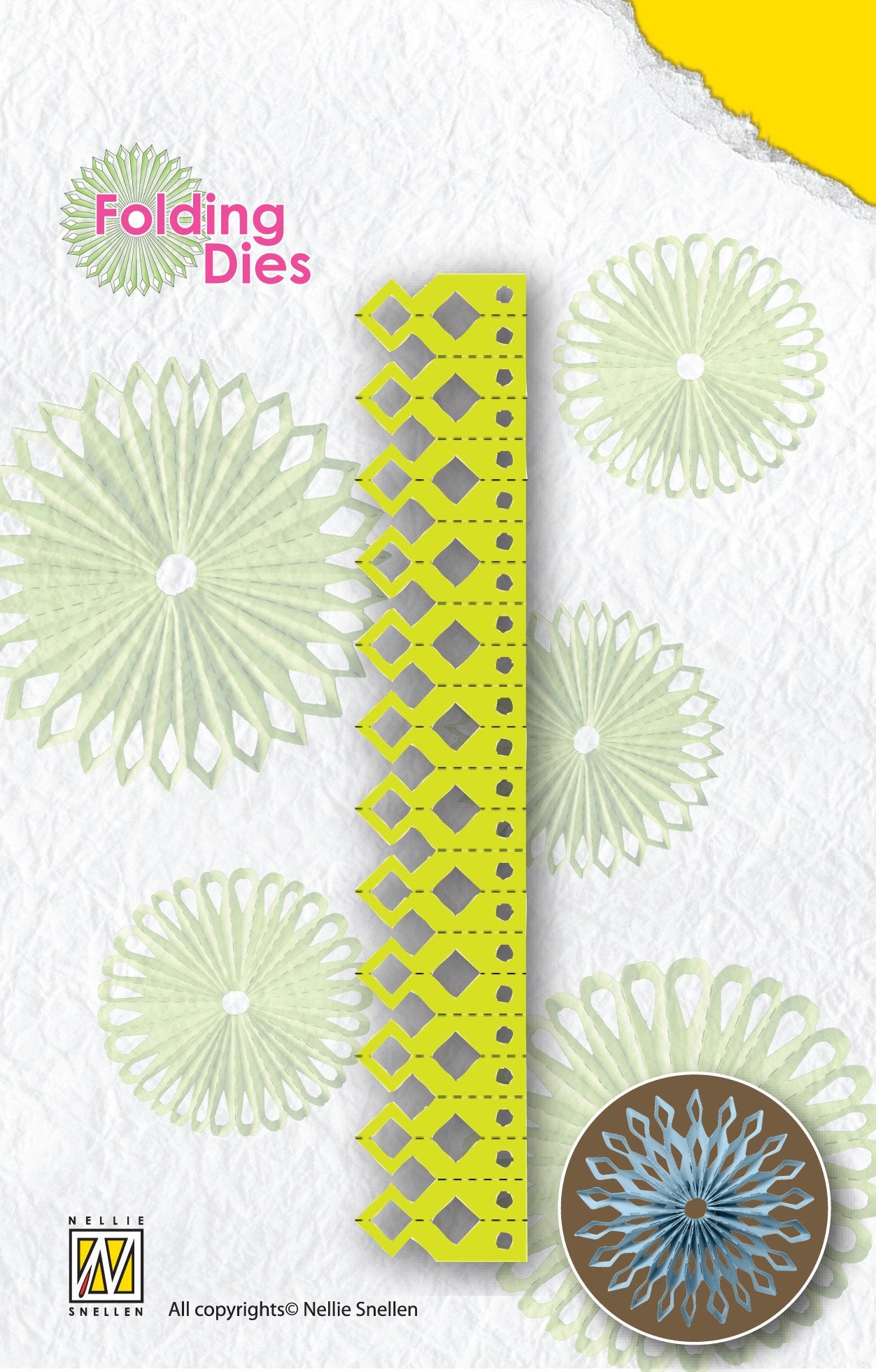 Nellie's Rosette Folding Die - sharp point