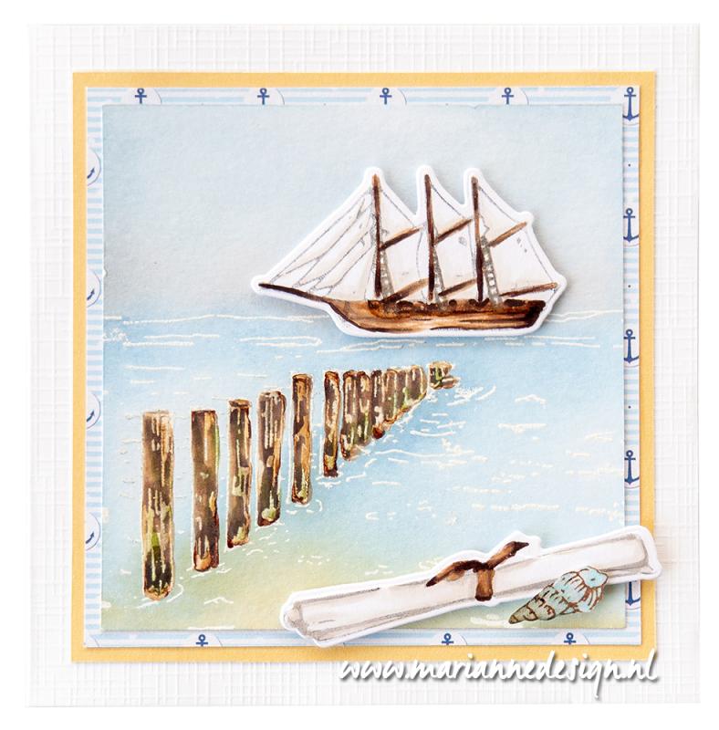 Marianne Design Clear Stamp - Tiny's Border - Beach Poles