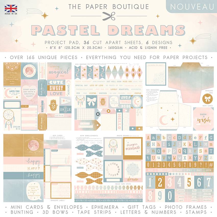 The Paper Boutique Pastel Dreams 8x8 Project Pad