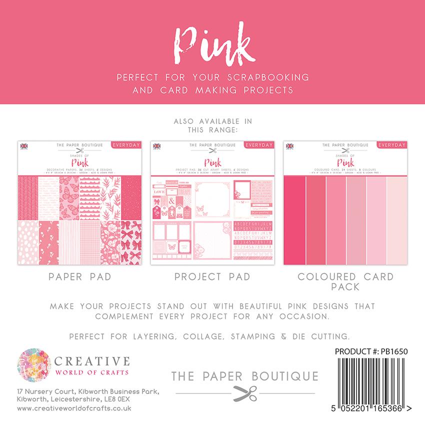 The Paper Boutique Everyday Shades Of Pink 8 in x 8 in Colours