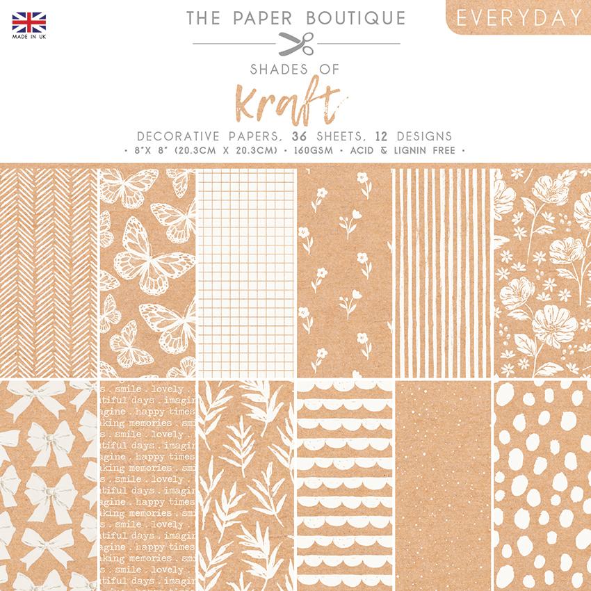 The Paper Boutique Everyday - Shades Of - Kraft 8 in x 8 in Pad