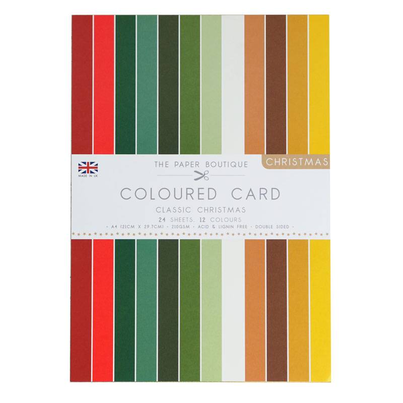 The Paper Boutique - Coloured Card - Classic Christmas A4