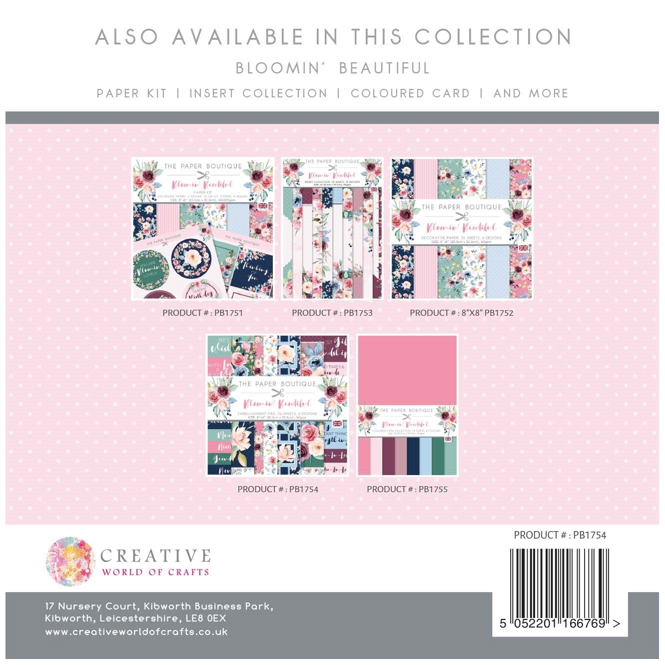 The Paper Boutique Bloomin Beautiful 8 in x 8 in Embellishments Pad