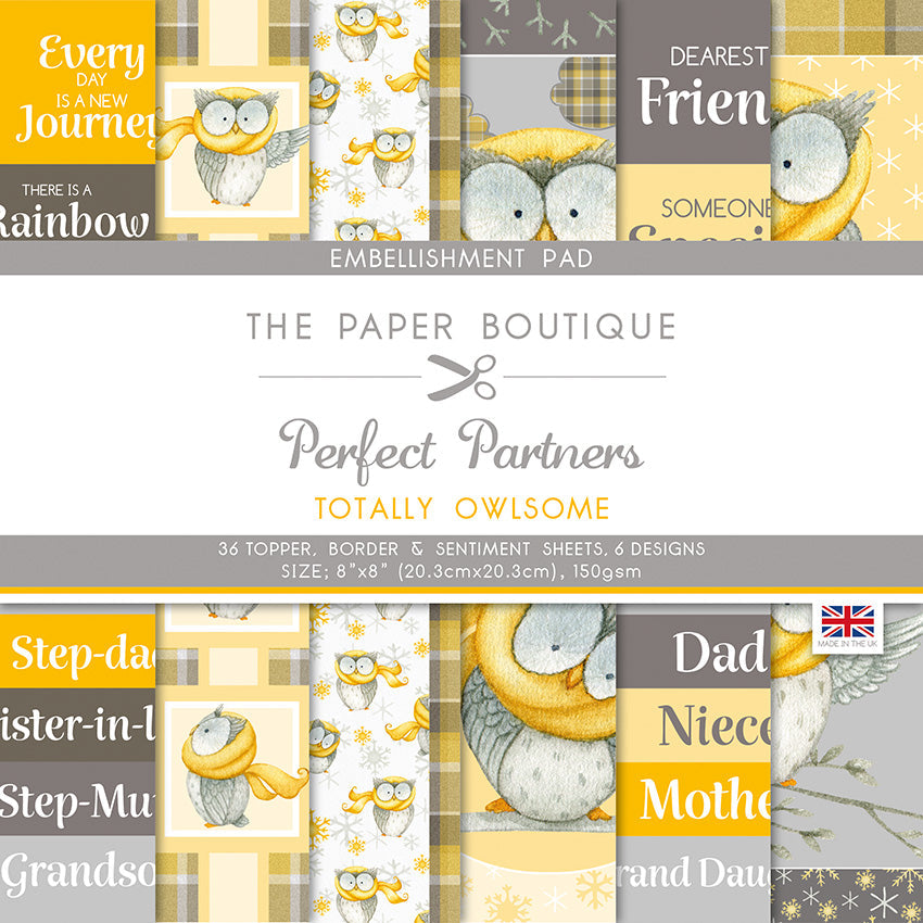 The Paper Boutique Perfect Partners Totally Owlsome 8 in x 8 in Embellishments