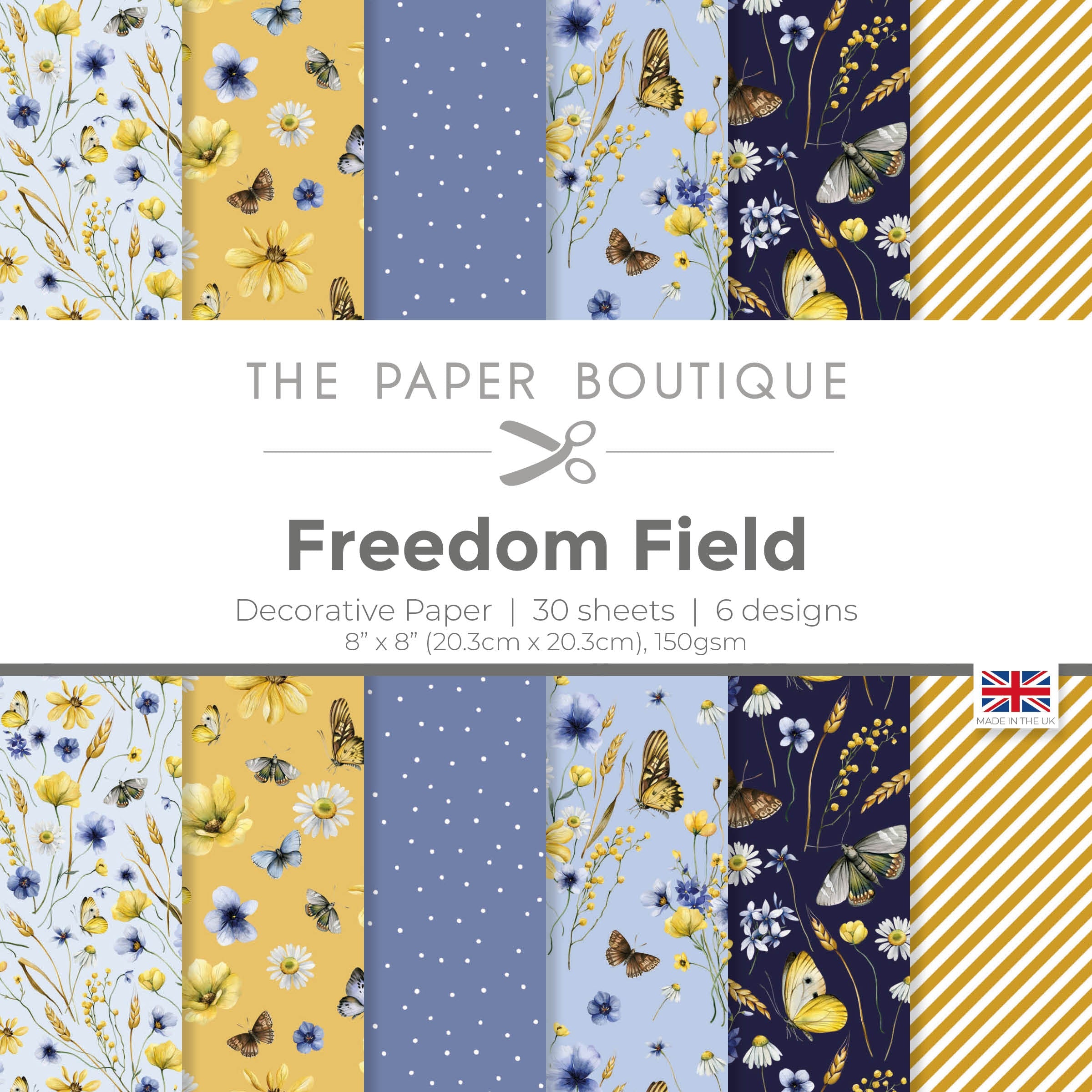 The Paper Boutique Freedom Field 8 in x 8 in Paper Pad