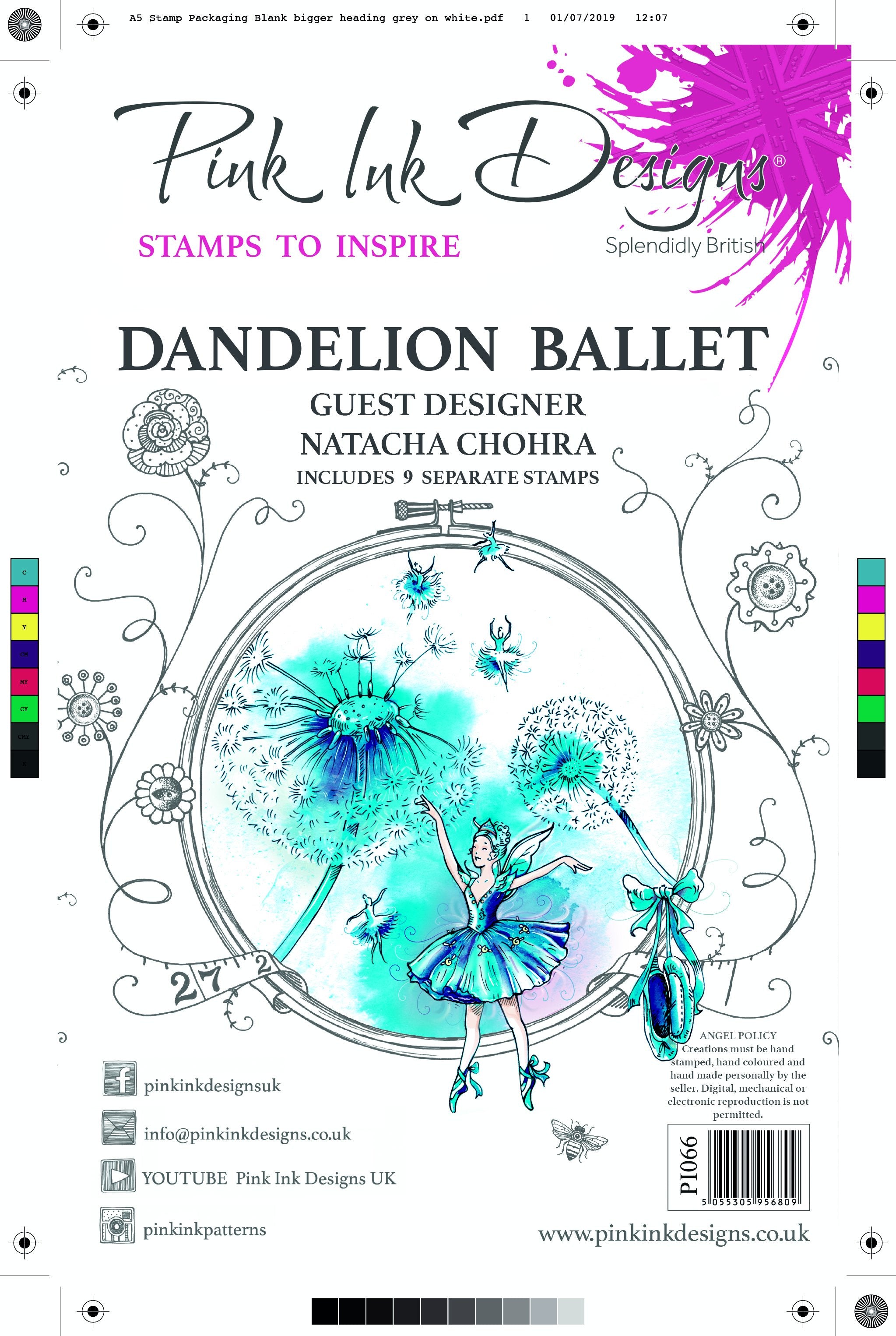 Dandelion Ballet A5 Clear Stamp Set