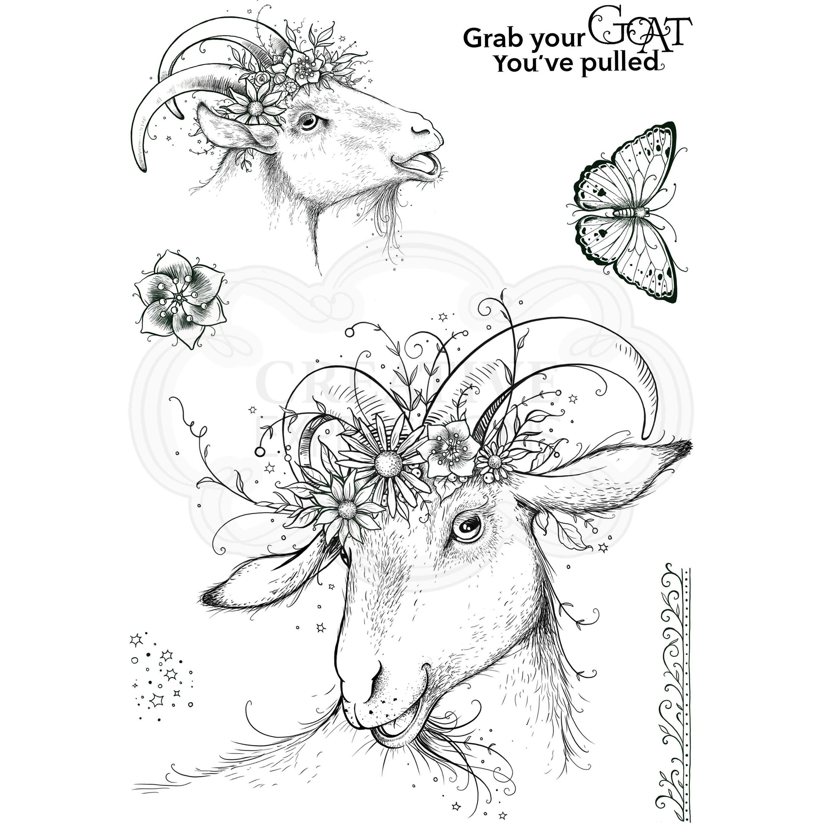 Goatally Gorgeous A5 Clear Stamp Set