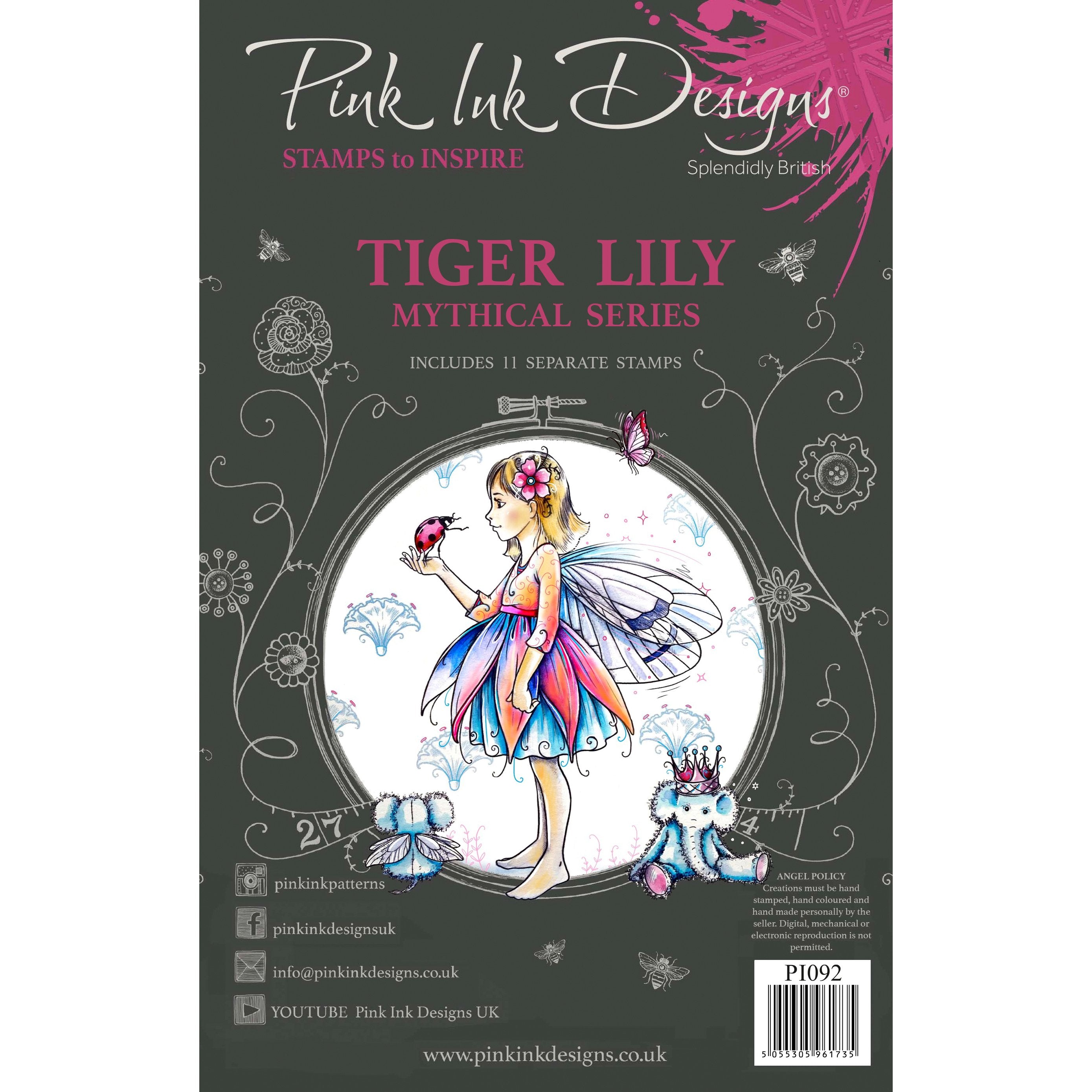 Tiger Lily A5 Clear Stamp Set