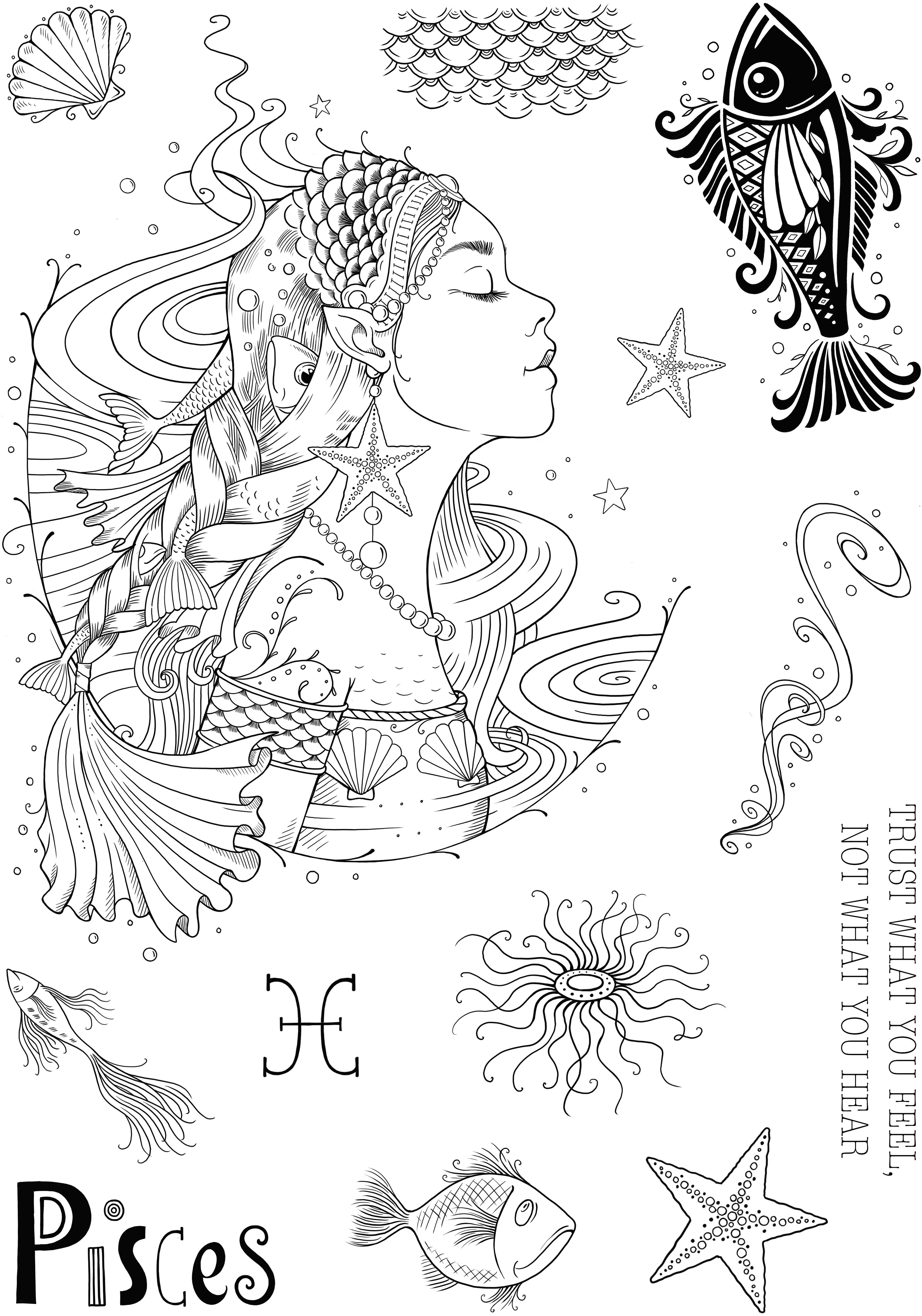 Pink Ink Designs Pisces - The Empath 6 in x 8 in Clear Stamp Set