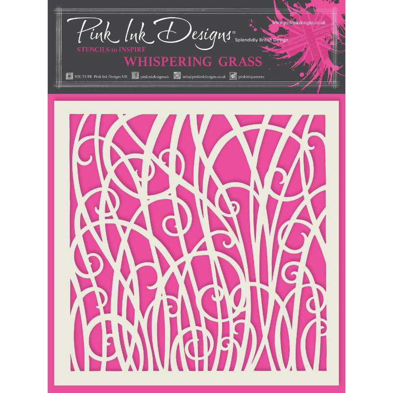 Pink Ink Designs Whispering Grass 7 in x 7 in Stencil