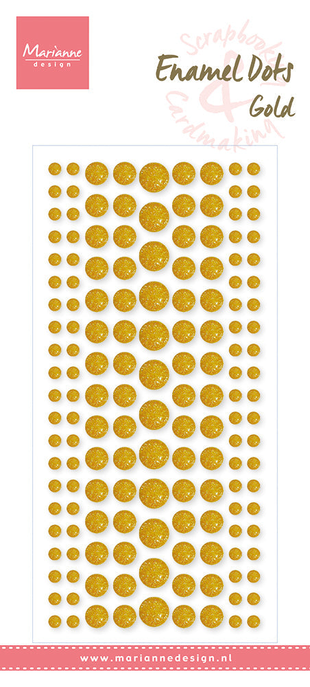 Marianne Design Enamel Dots - Gold Glitter