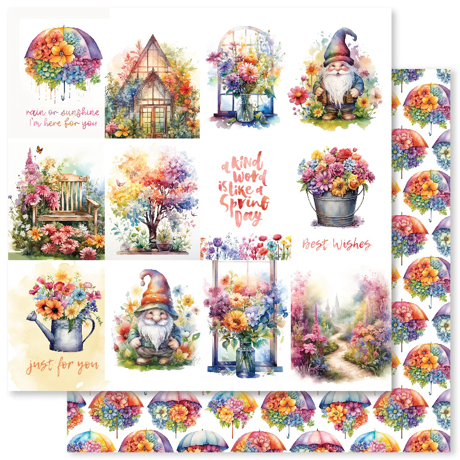 Rainbow Garden A 12x12 Paper (12pc Bulk Pack) 31485