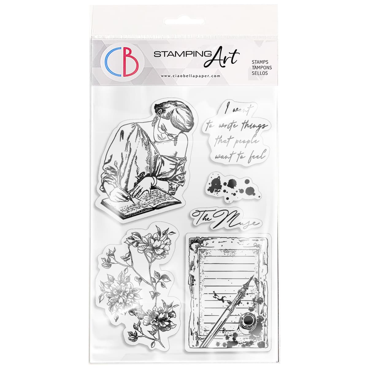 Ciao Bella Clear Stamp Set 4"x6" Muse