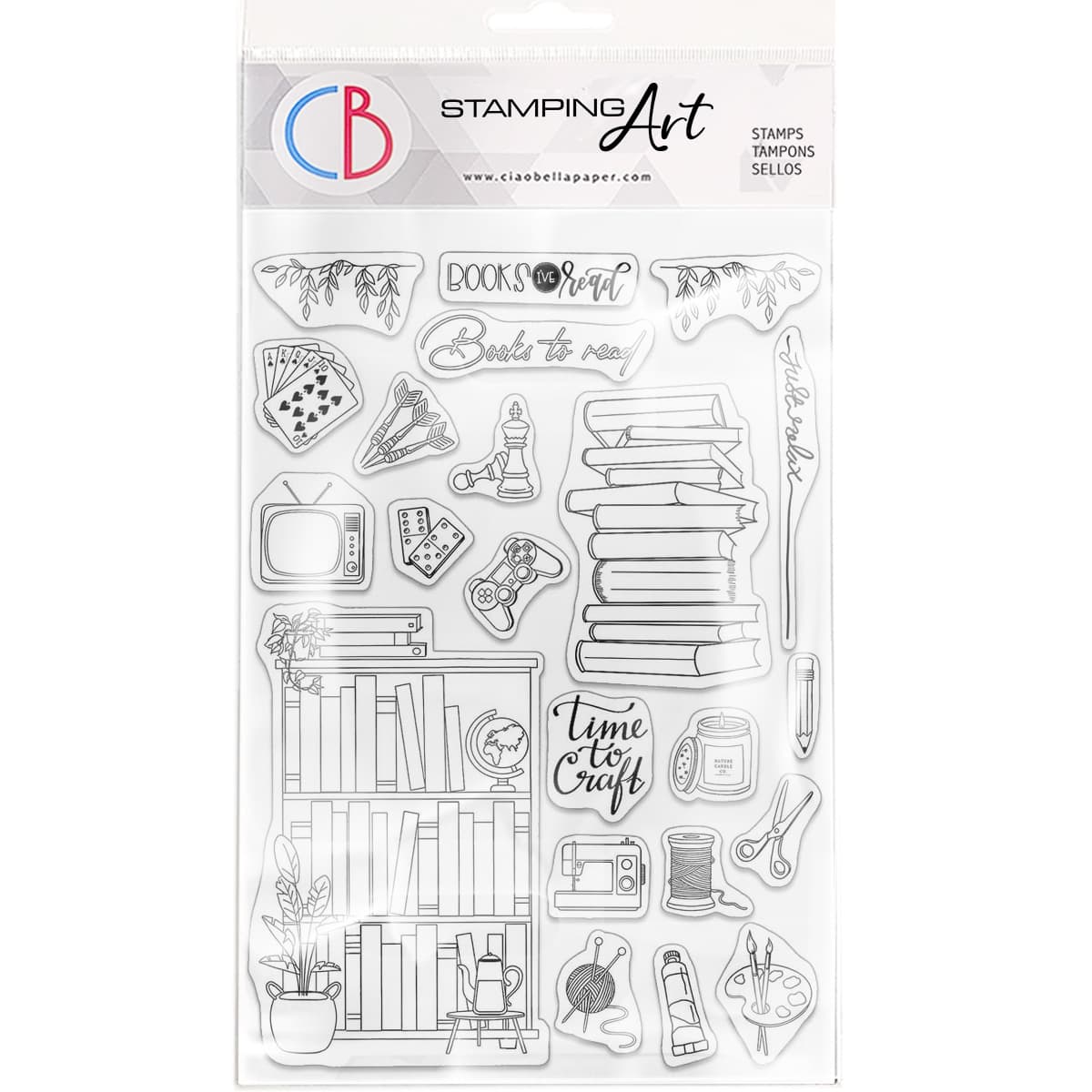 Ciao Bella Clear Stamp Set 6"x8" BuJo Craft & Hobbies