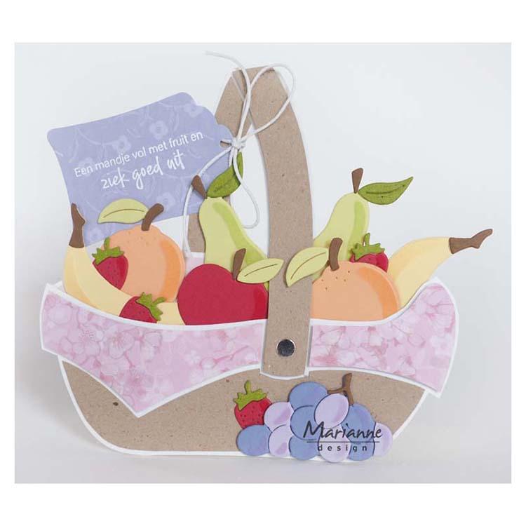 Marianne Design Craft Stencil Fruit Basket By Marleen