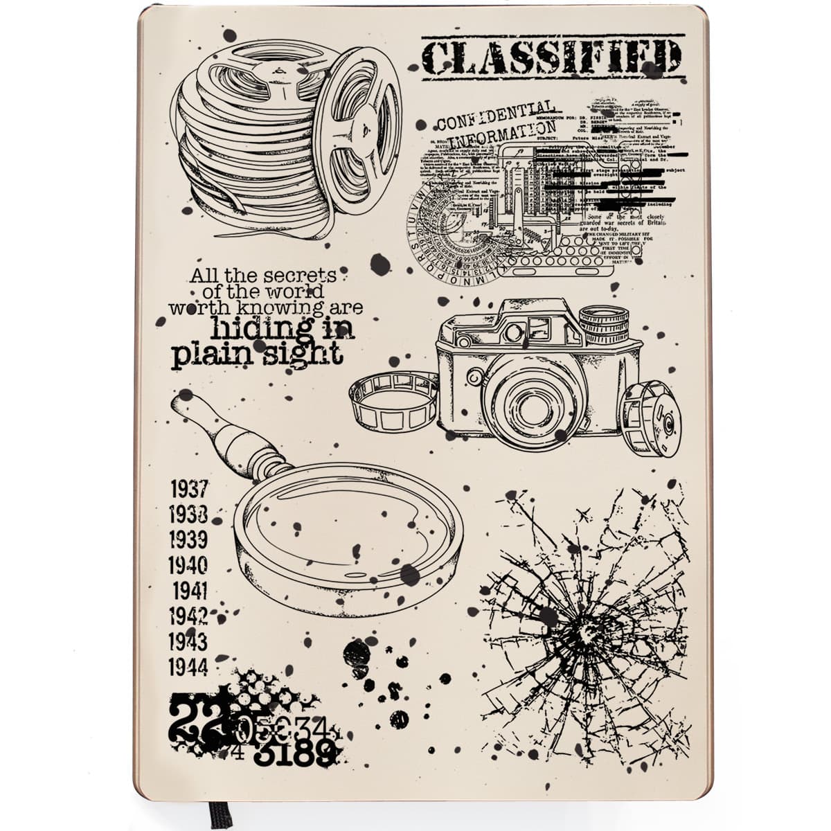 Ciao Bella Clear Stamp Set 6x8 Classified