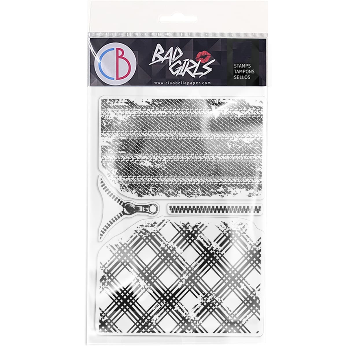 Ciao Bella Clear Stamp Set 4"x6" Wool Zip Up