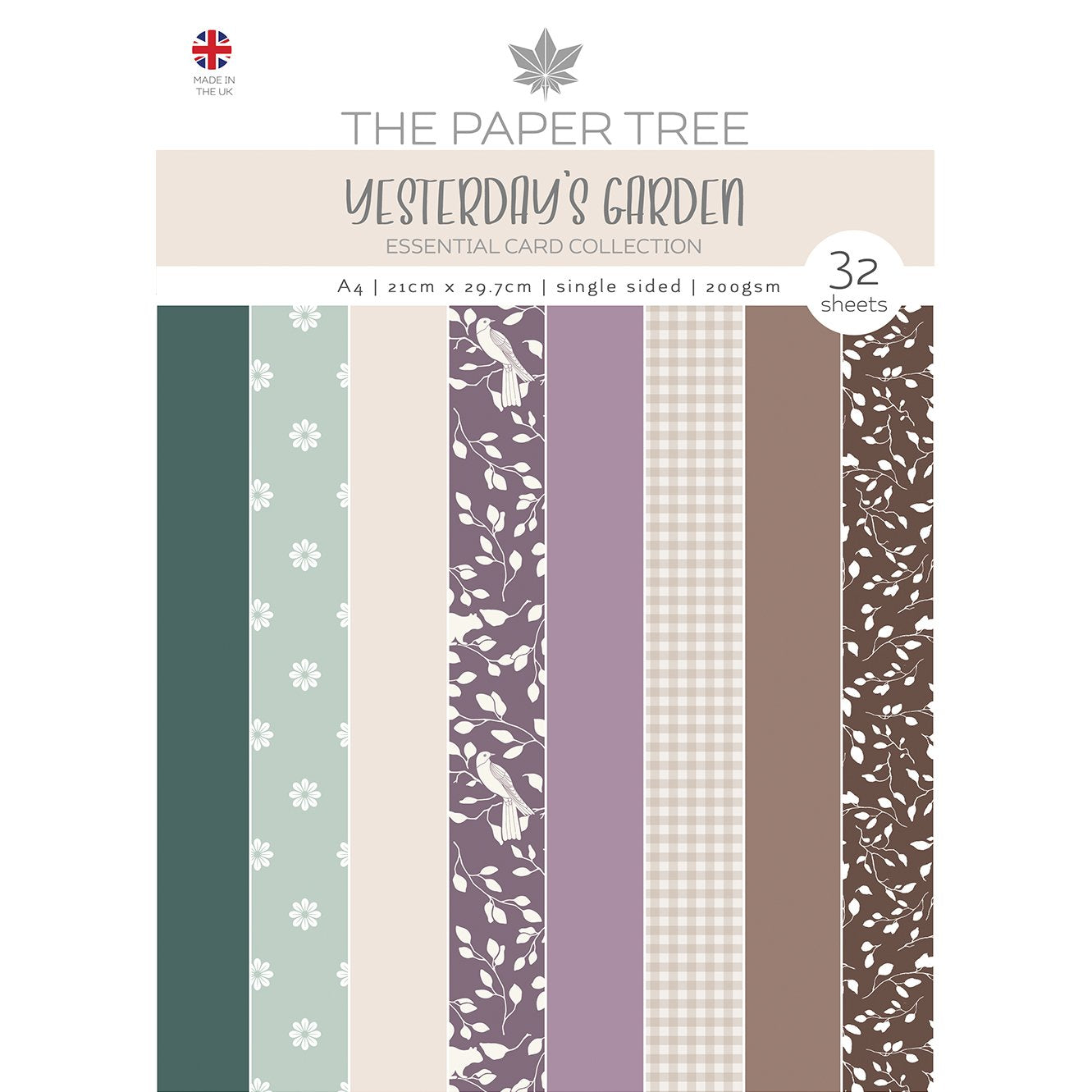 The Paper Tree Yesterdays Garden A4 Essential Colour Card