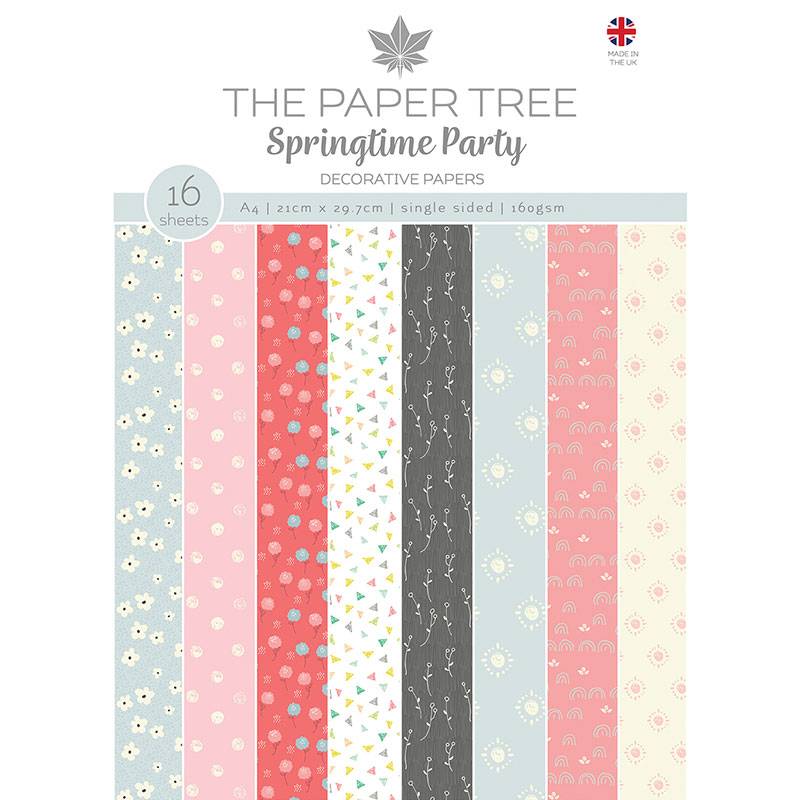 The Paper Tree Springtime Party A4 Backing Papers