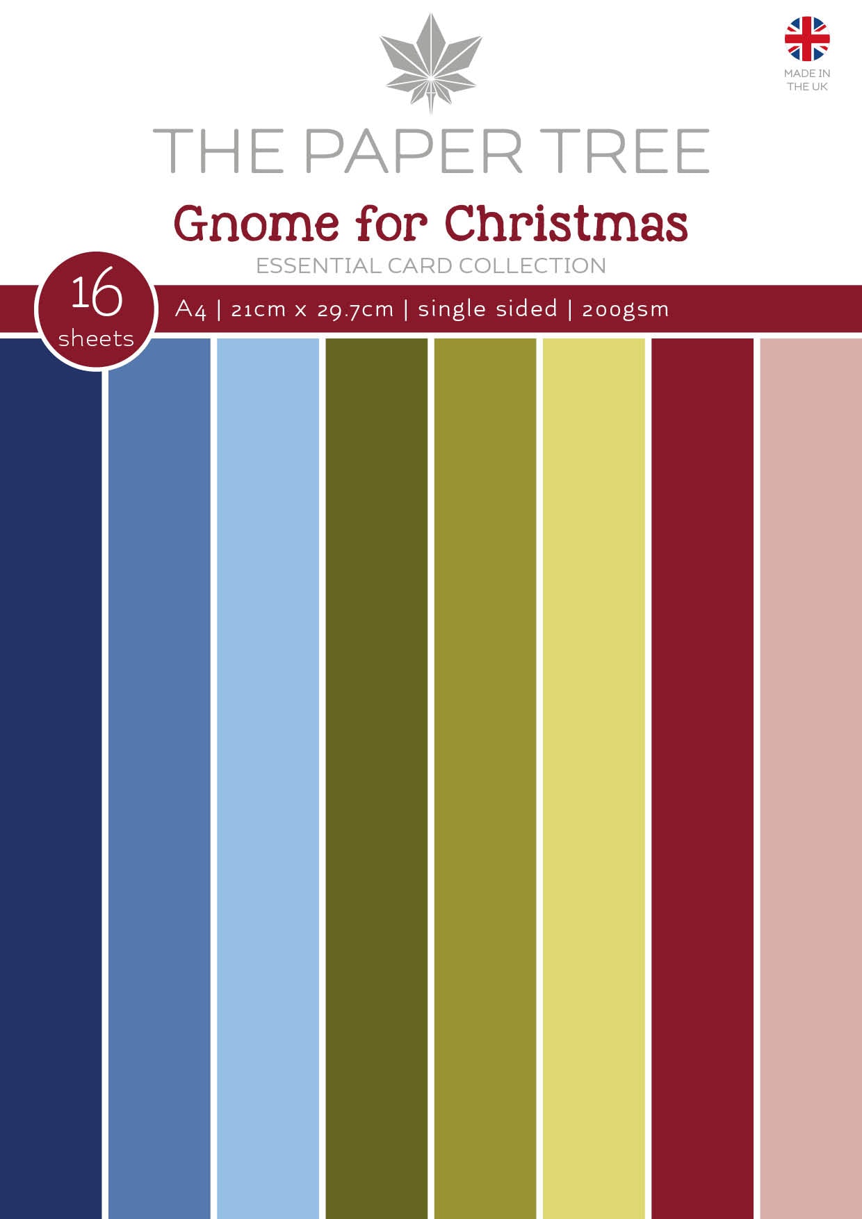 The Paper Tree Gnome for Christmas A4 Essential Colour Card