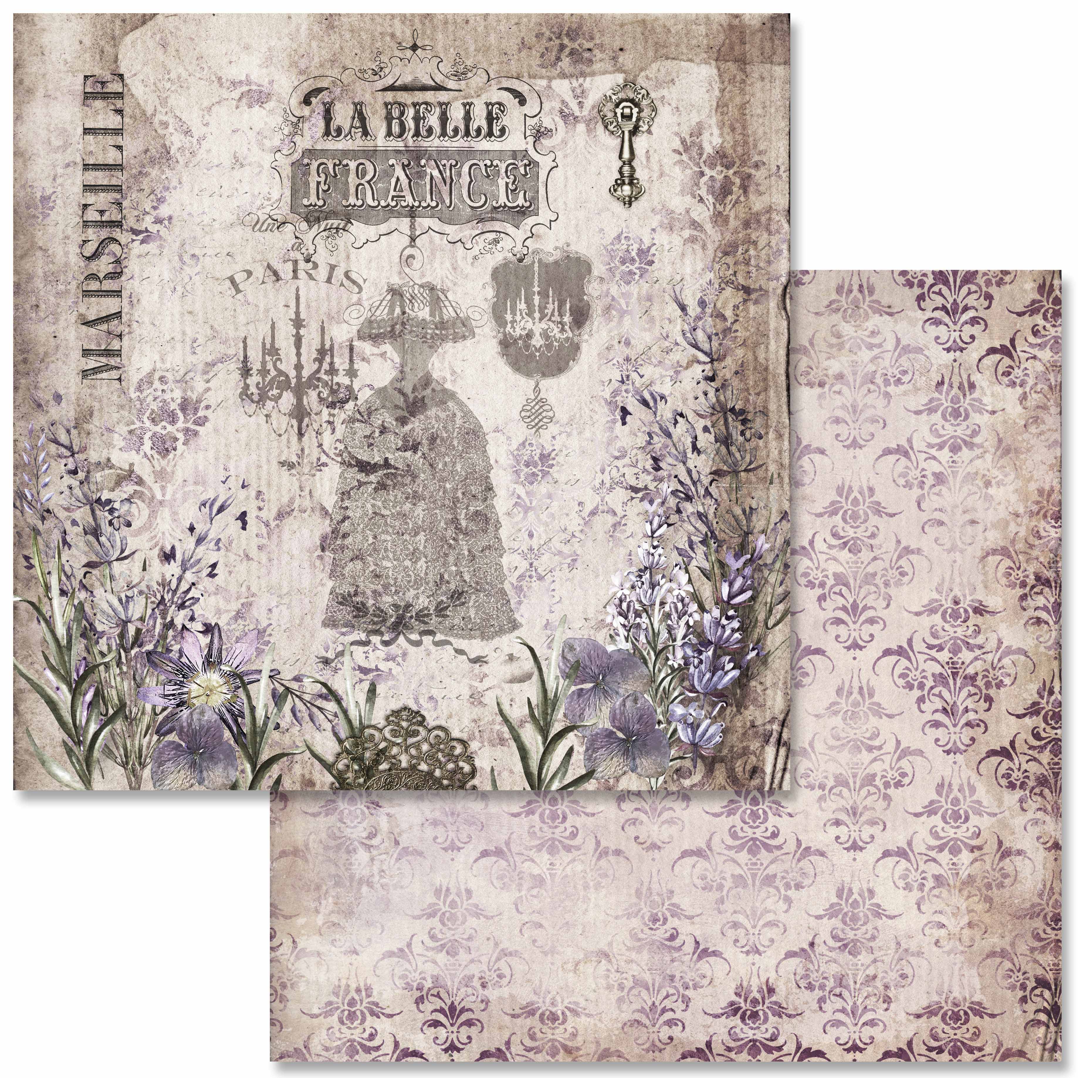 Vintage LavenderScrapbook Set - 6"x 6"