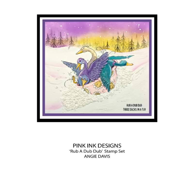 Pink Ink Designs Rub A Dub Dub 6 in x 8 in Clear Stamp Set