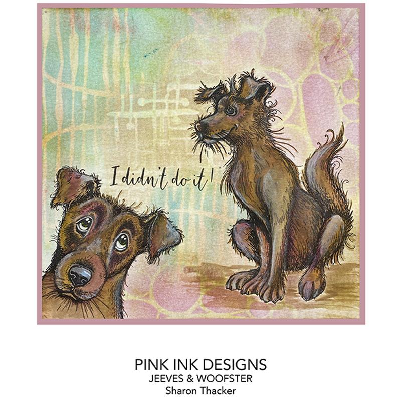 Pink Ink Designs Jeeves & Woofster A5 Clear Stamp Set