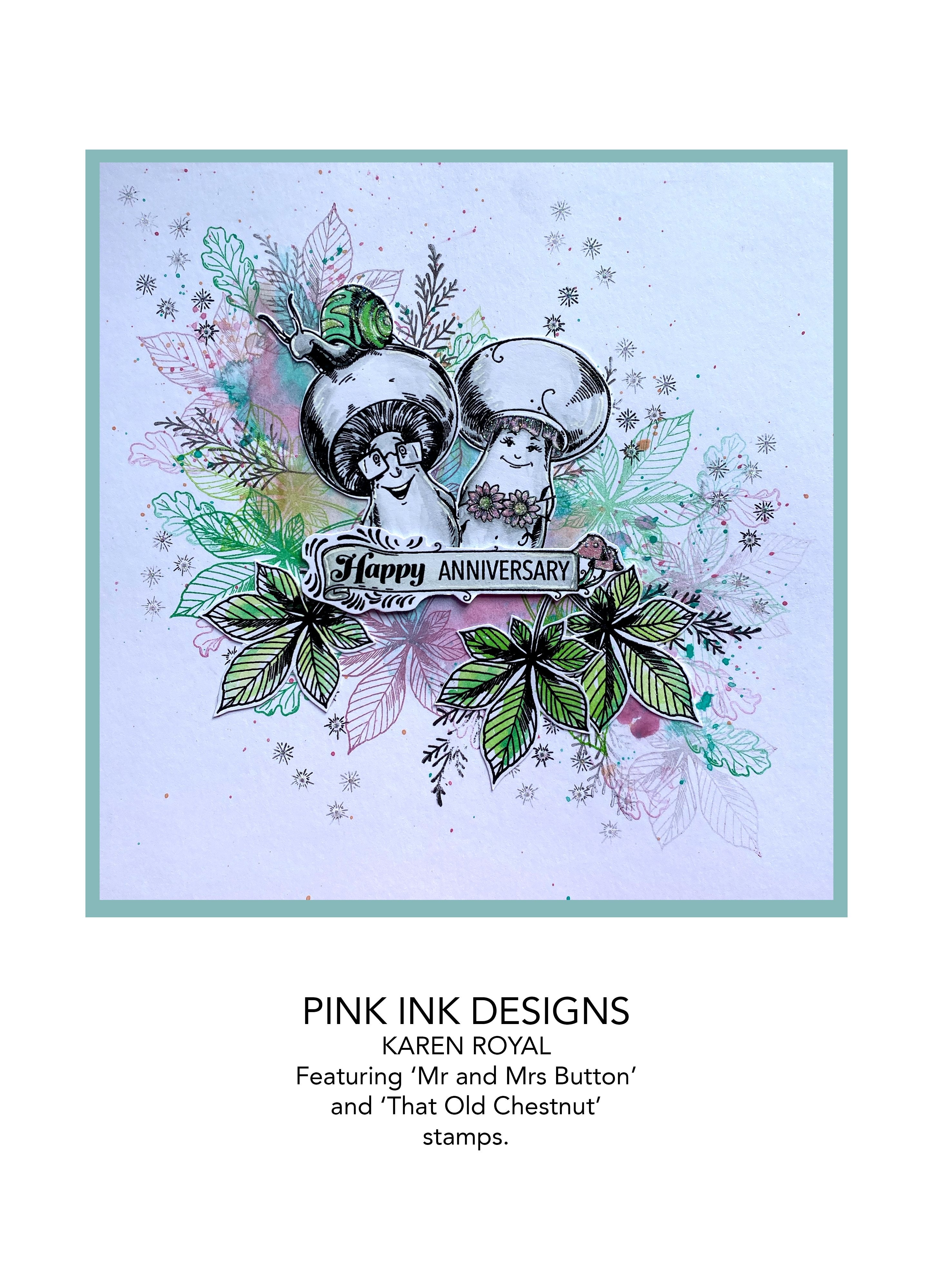 Pink Ink Designs Mr & Mrs Button A6 Clear Stamp