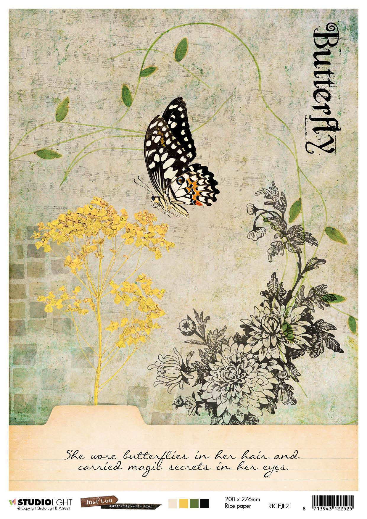 Just Lou Rice Paper Butterfly Collection 210x297mm nr.21