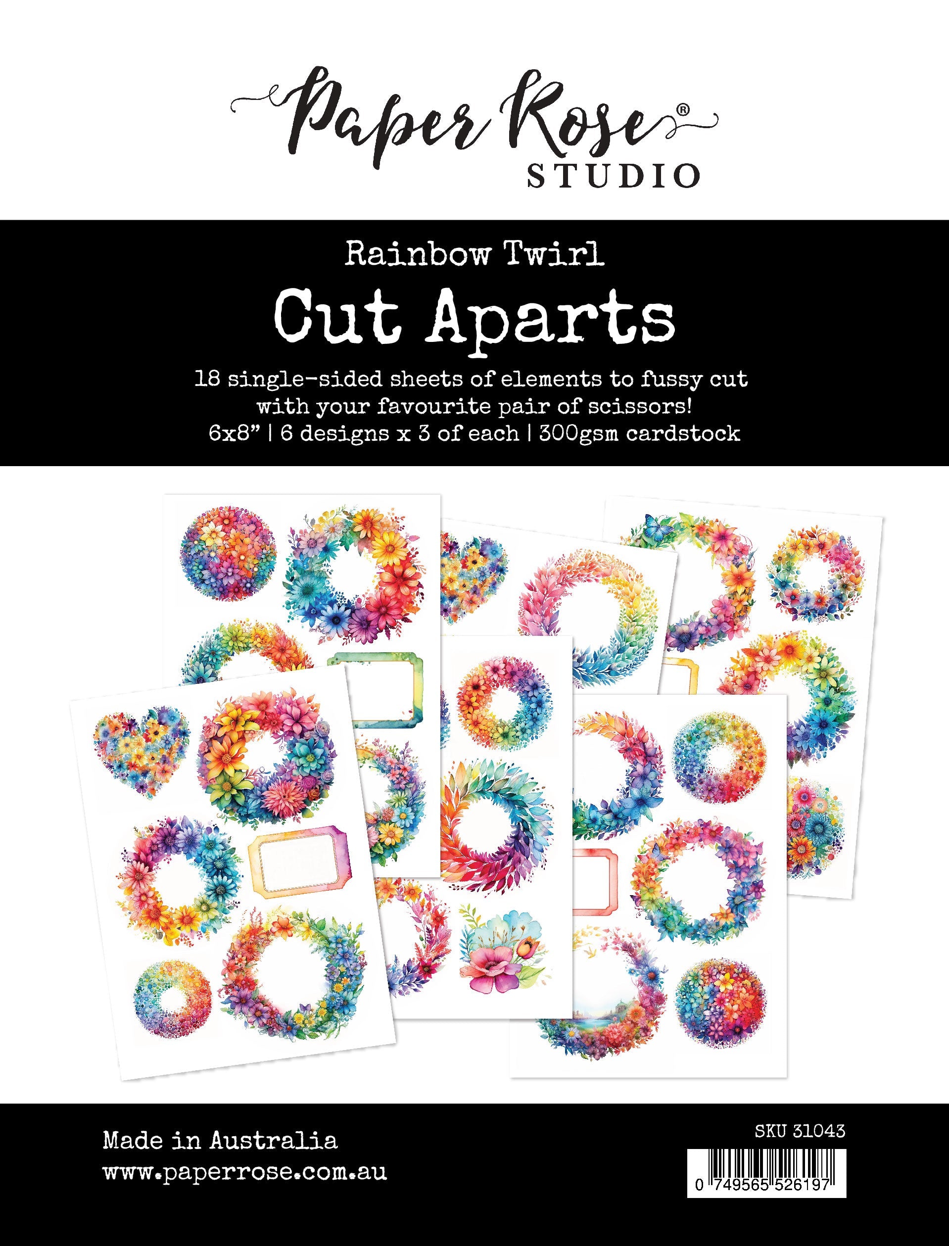 Rainbow Twirl Cut Aparts Paper Pack 31043