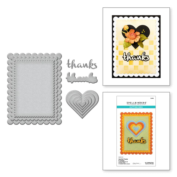 Heartfelt Thanks & Scallops Etched Dies from the From the Garden Collection by Wendy Vecchi