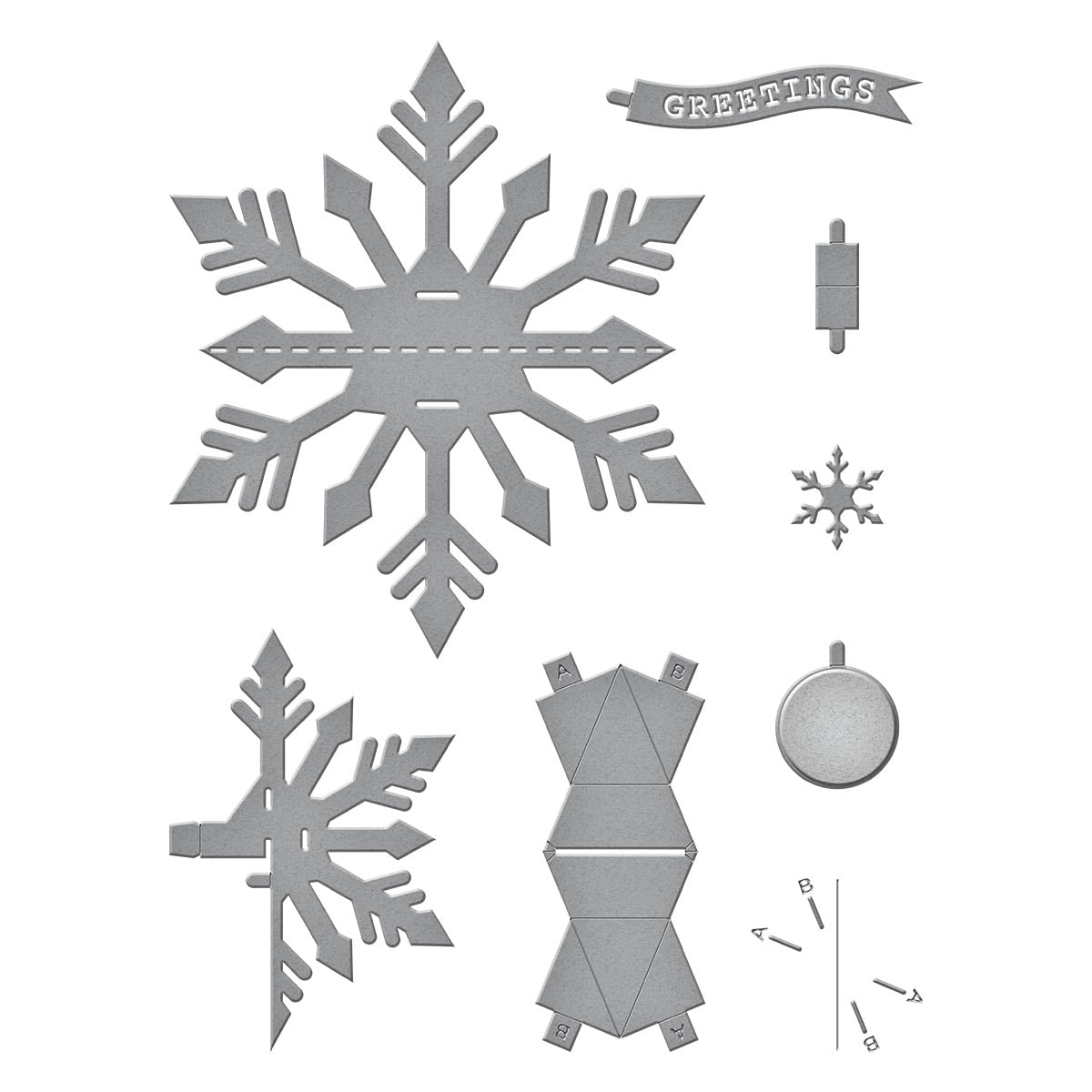 Pop-Up Snowflake Etched Dies from the Bibi's Snowflakes Collection by Bibi Cameron